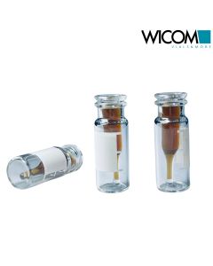 WICOM 11mm CRIMPSNAP Vials (R), Klarglas, 2ml, (1.5ml) 6mm weite Öffnung, mit Be...